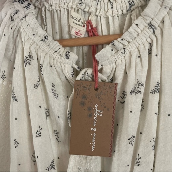 Mimi and Maggie Floral Branches Print Cream Romper Size 5 NWT - Picture 5 of 7